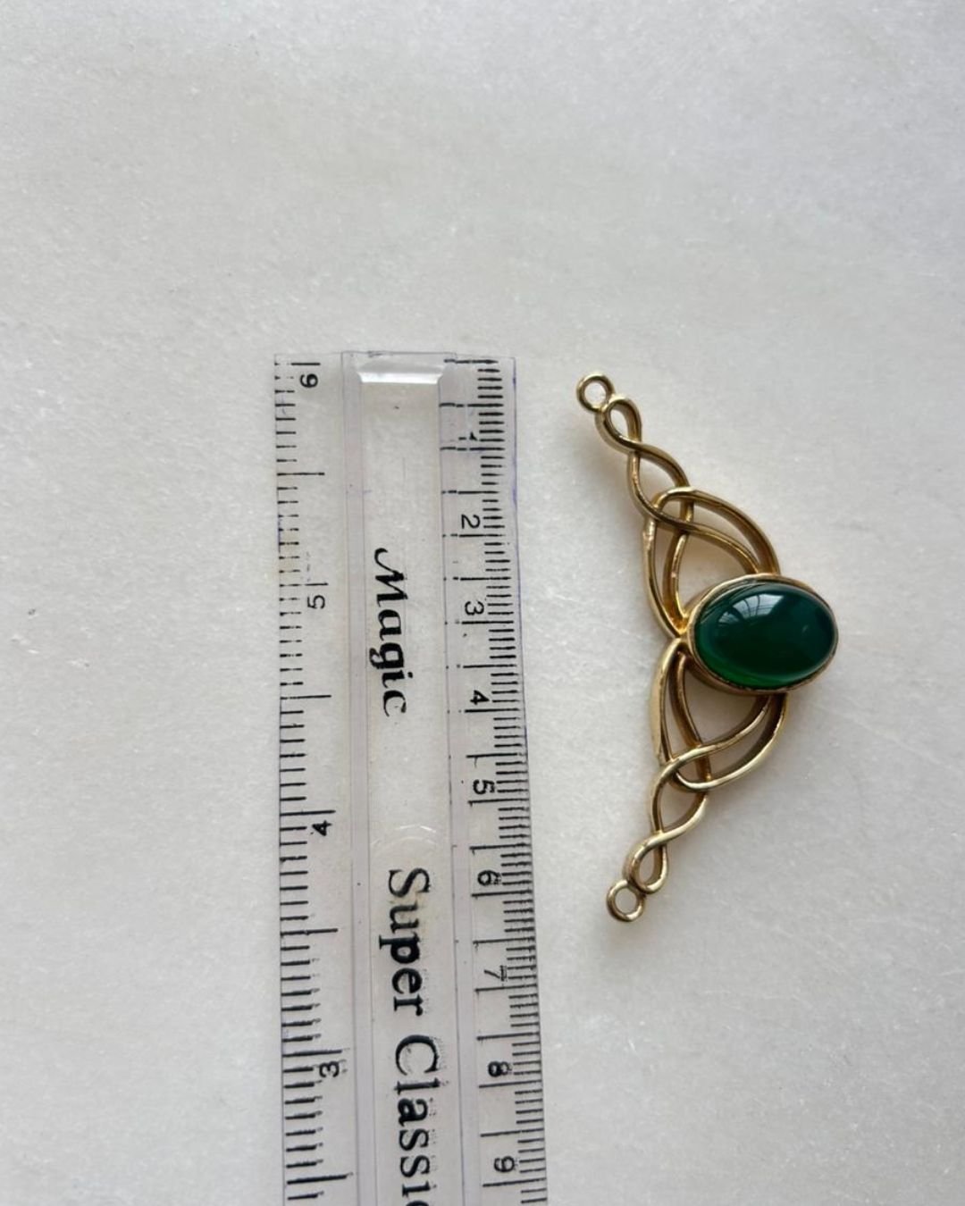 Twisted Brass Stone Connector - Image 4