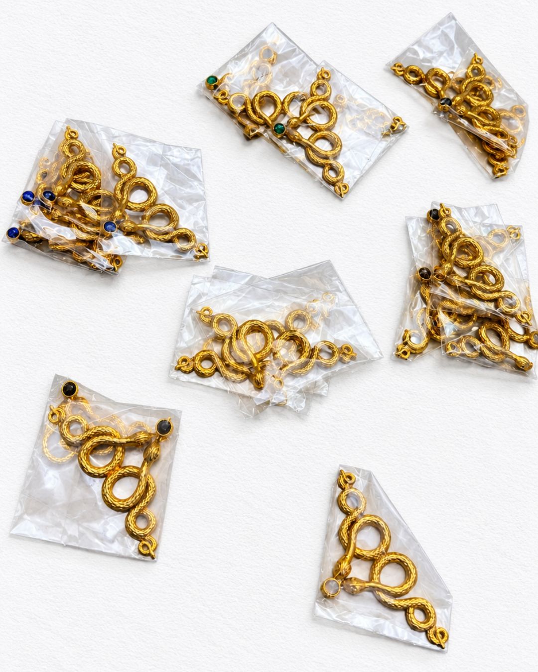 Serpent Stone Brass Connector for Jewelry Making - Image 5