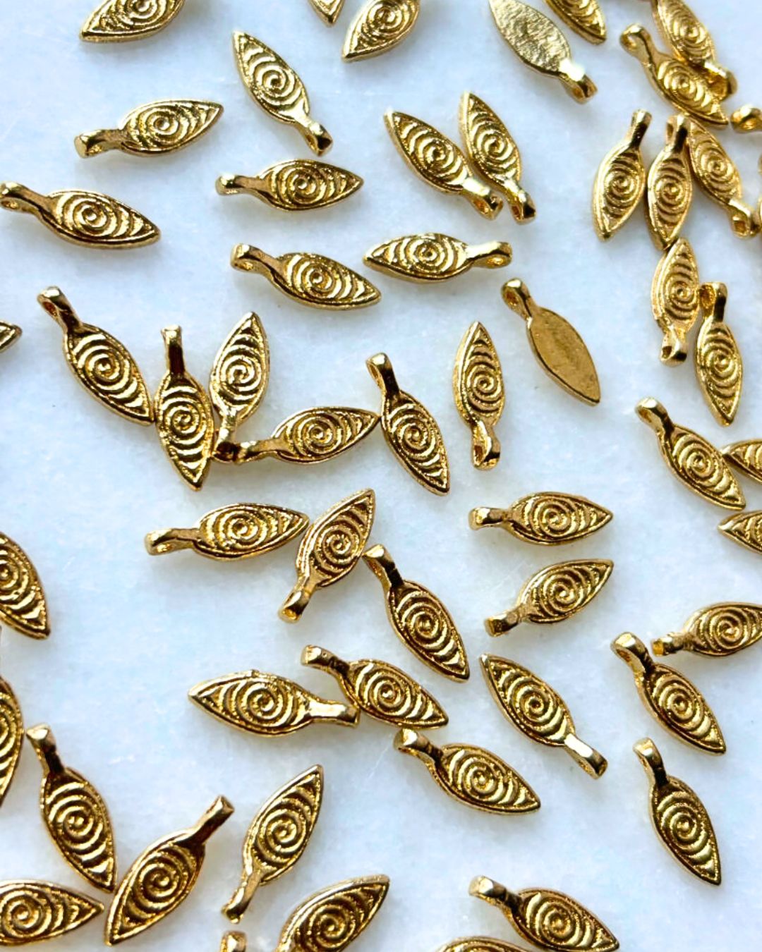 Spiral Eye Brass Charms – Pack of 10 Pieces - Image 2
