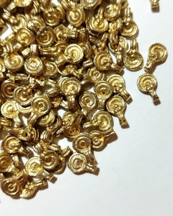 Spiral Brass Charms 11mm – Pack of 10 Pieces