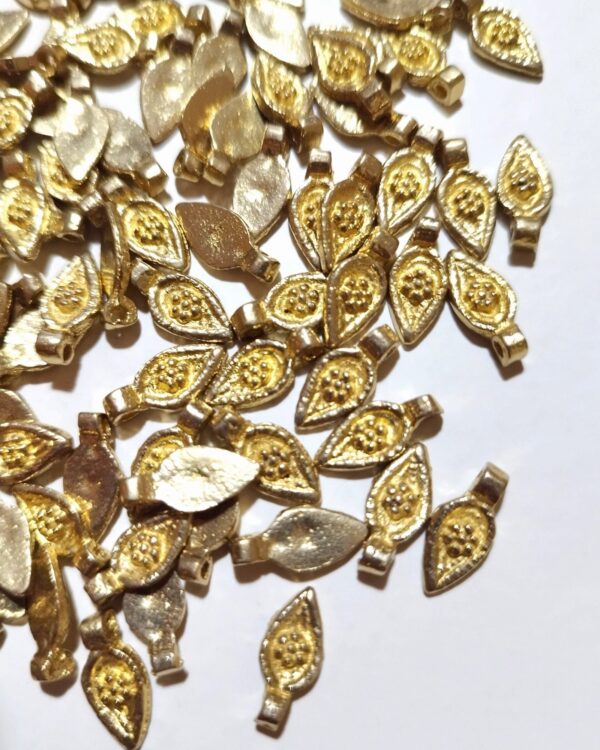 Brass Floral Charms – Pack of 10 Pieces
