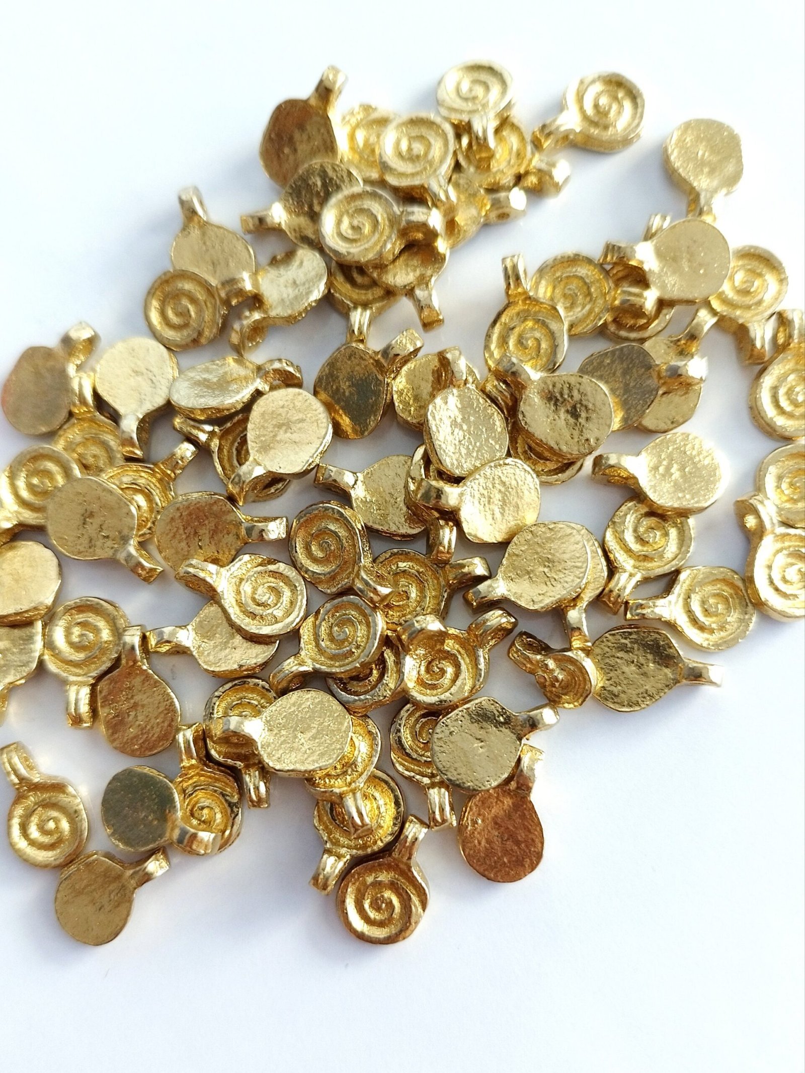 Spiral Brass Charms 15mm – Pack of 10 Pieces - Image 2