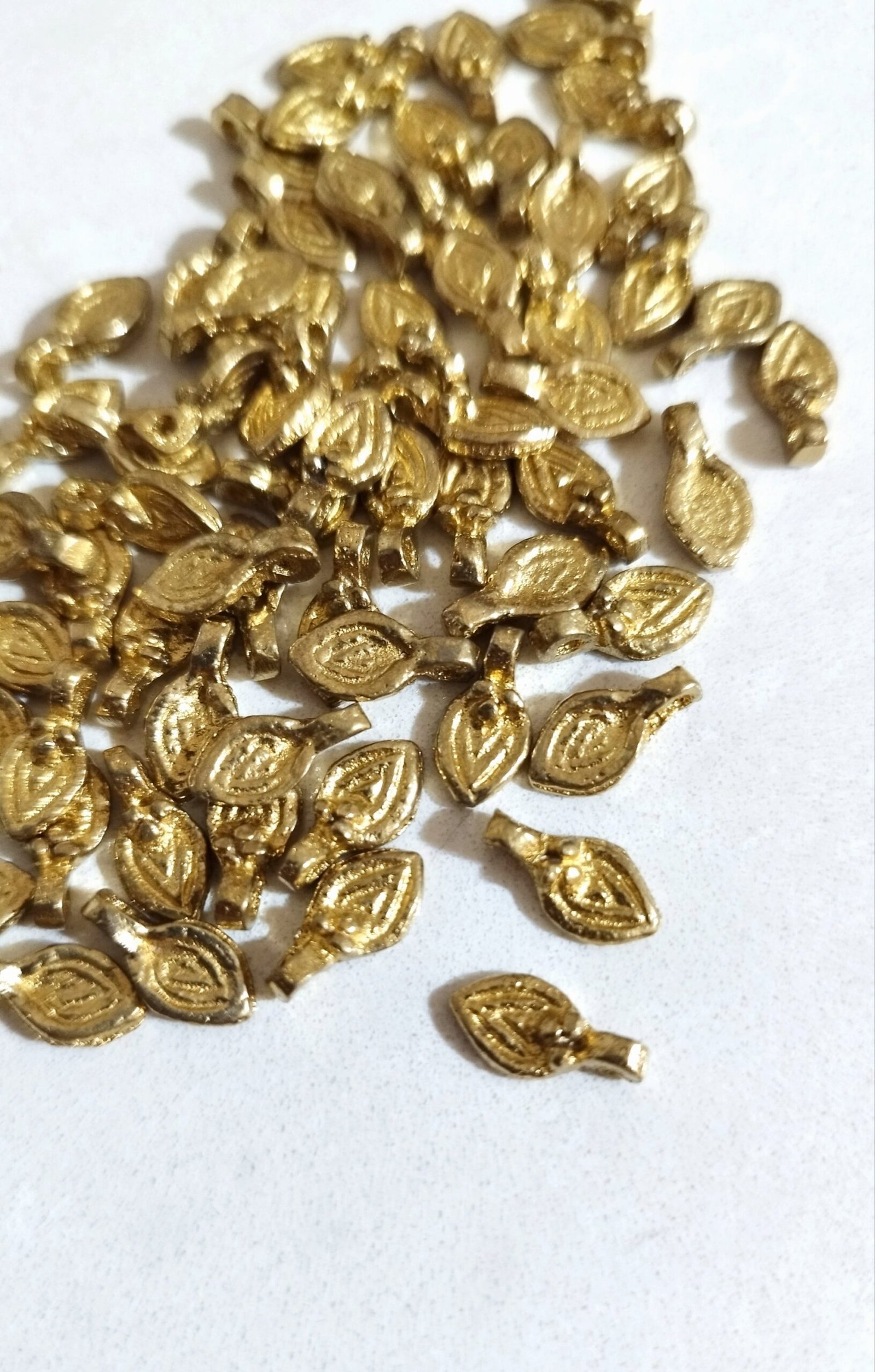 Brass Teardrop Charms – Pack of 10 Pieces - Image 3