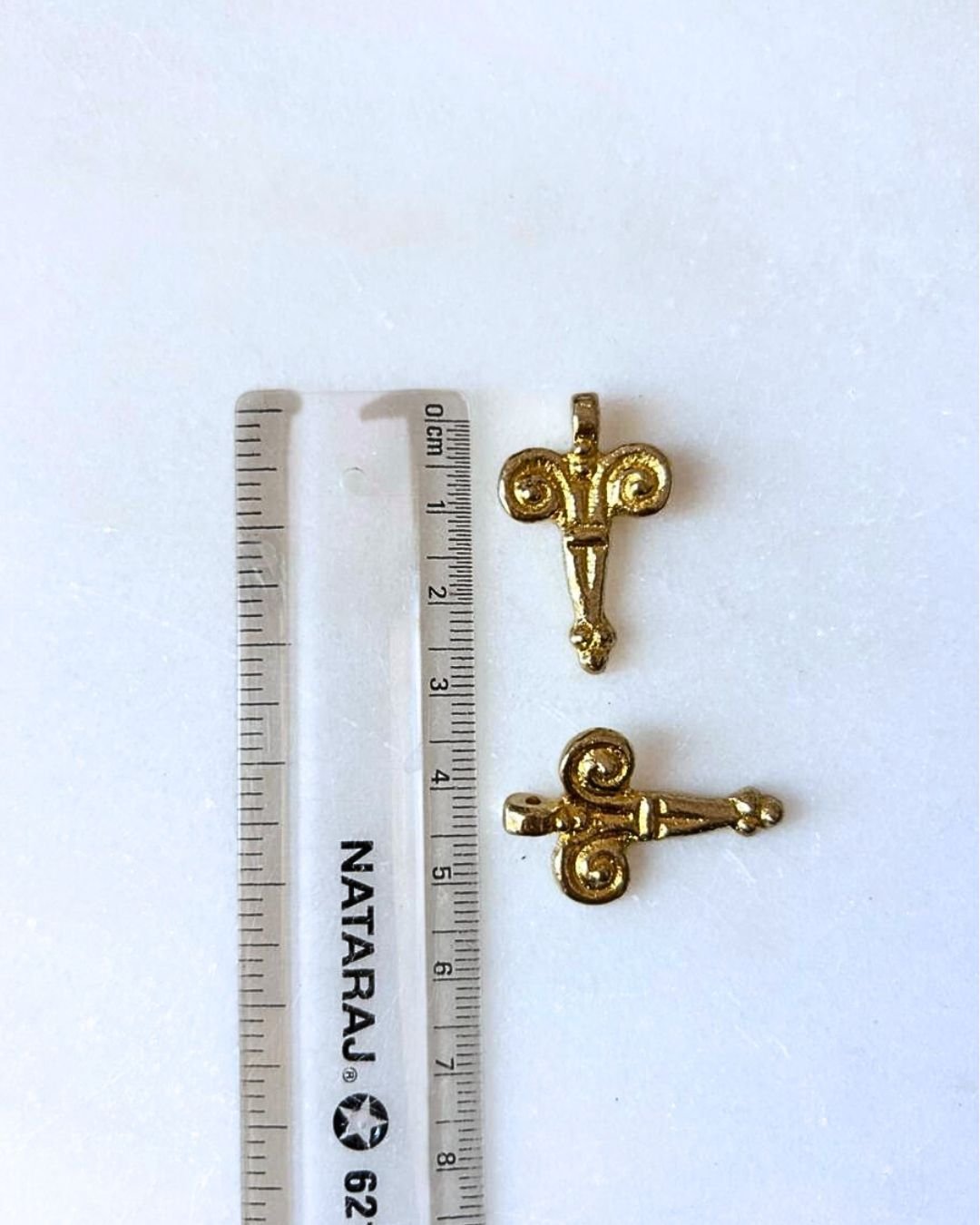 Spiral Cross Brass Charms – Pack of 5 Pieces - Image 3