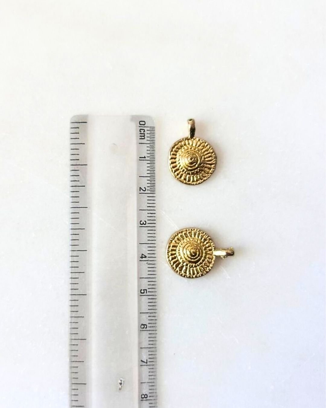 Floral Spiral Brass Charms – Pack of 10 Pieces - Image 3