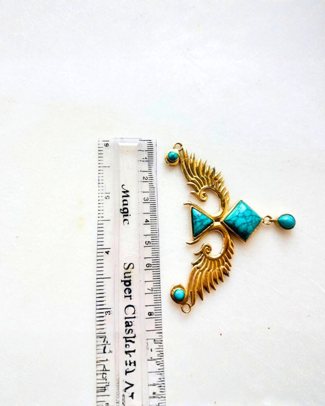 Five Stone Wing Brass Connector - Image 3