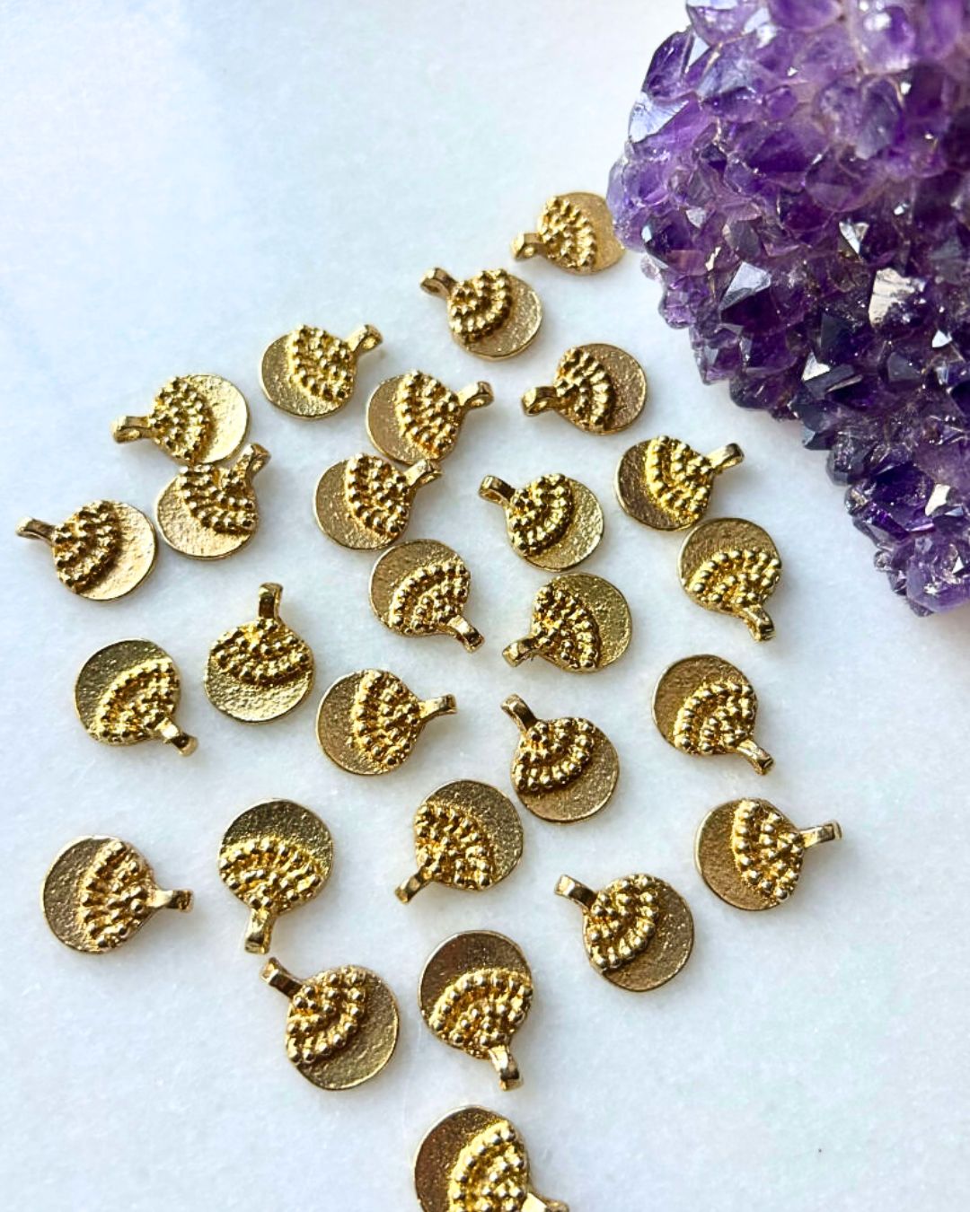 Sunrise Horizon Brass Charms – Pack of 5 Pieces - Image 2
