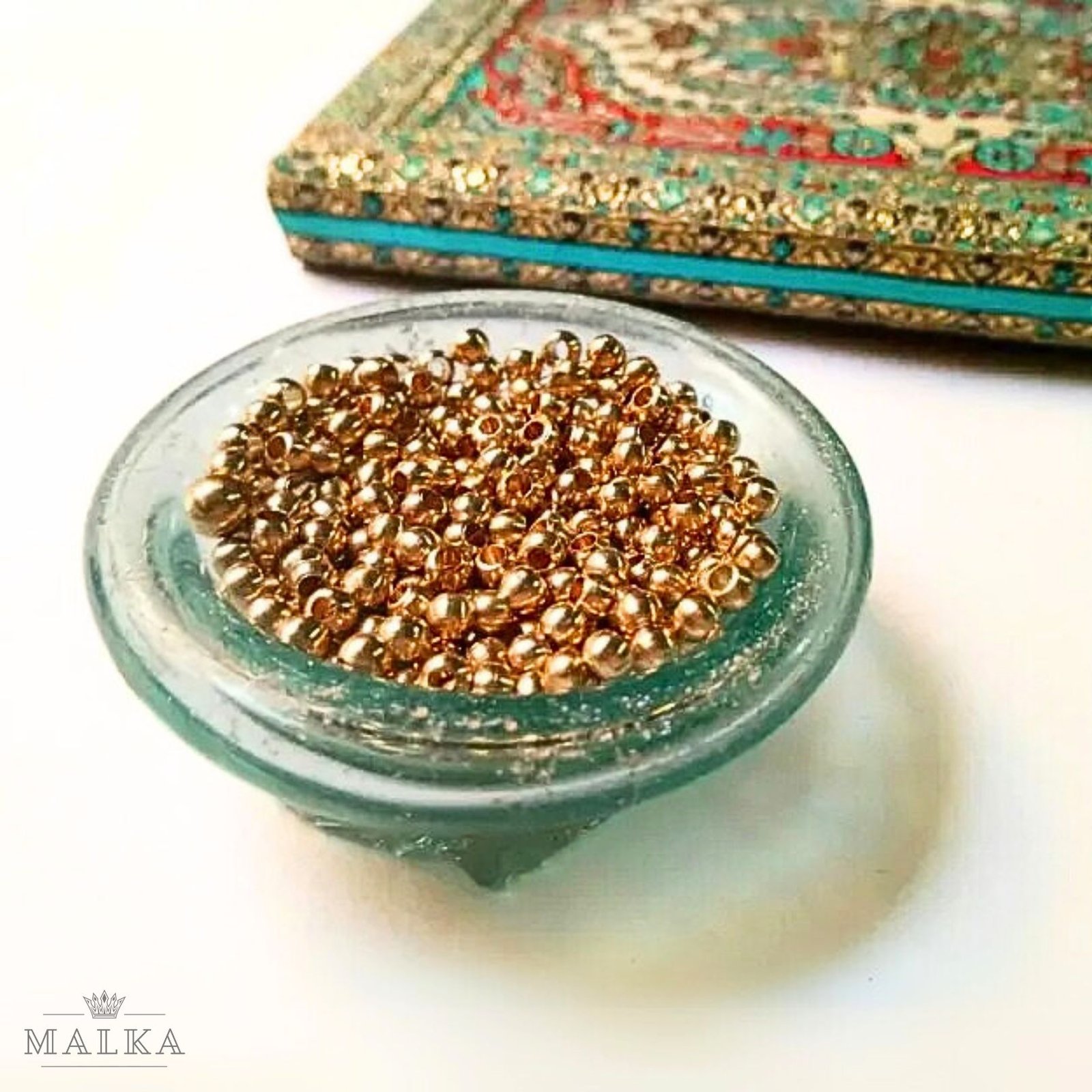 2.5mm Brass Round Beads – 20g ≈ 240 Beads - Image 4