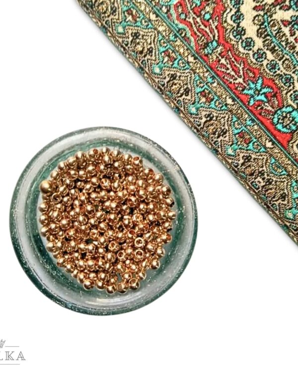 2.5mm Brass Round Beads – 20g ≈ 240 Beads
