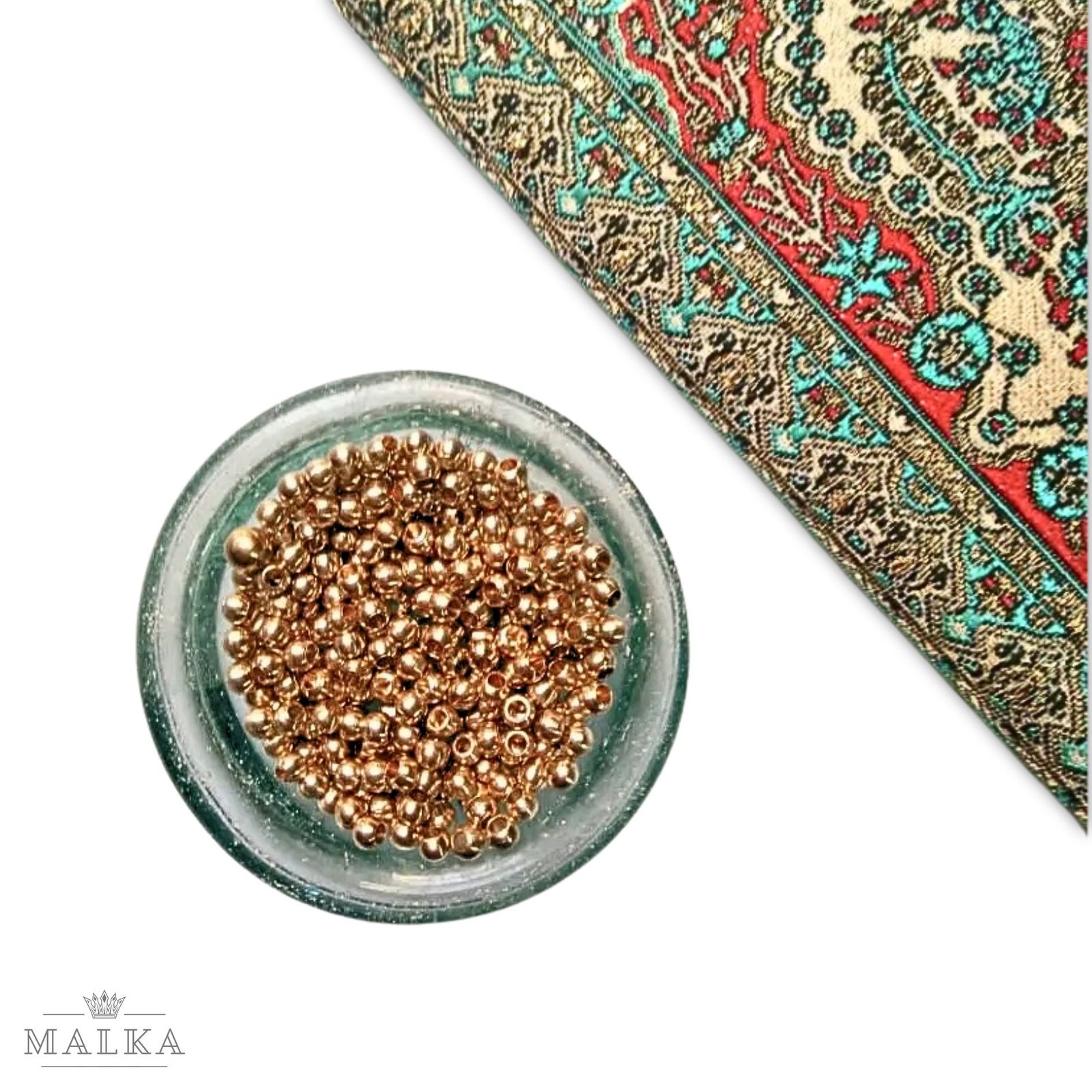2.5mm Brass Round Beads – 20g ≈ 240 Beads
