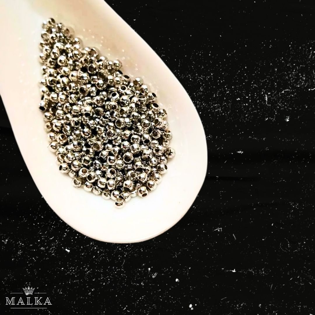 2mm Silver-Filled Round Beads – 20g ≈ 350 Beads - Image 3
