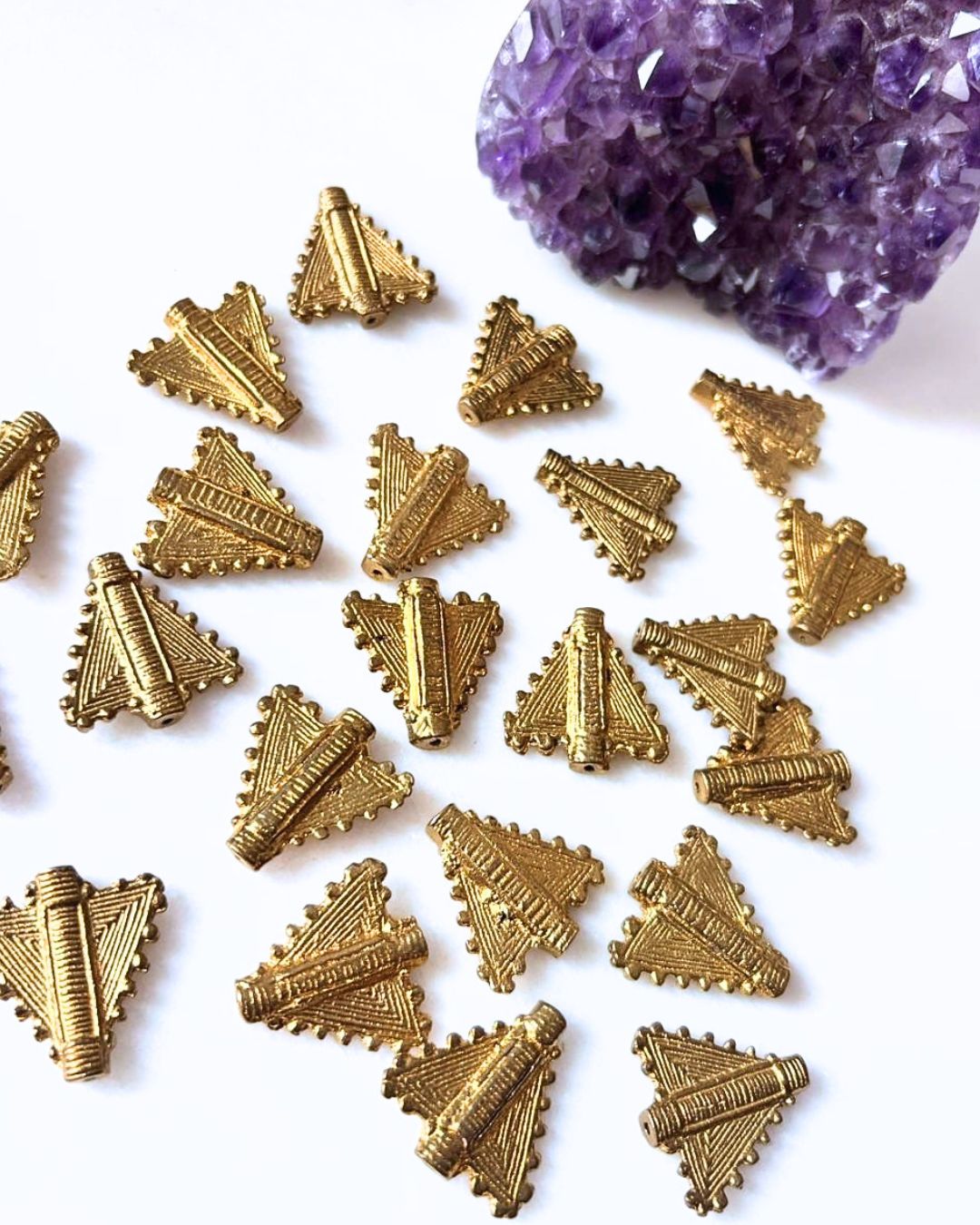 Triangle Shape Brass Charms – Pack of 3 Pieces - Image 2
