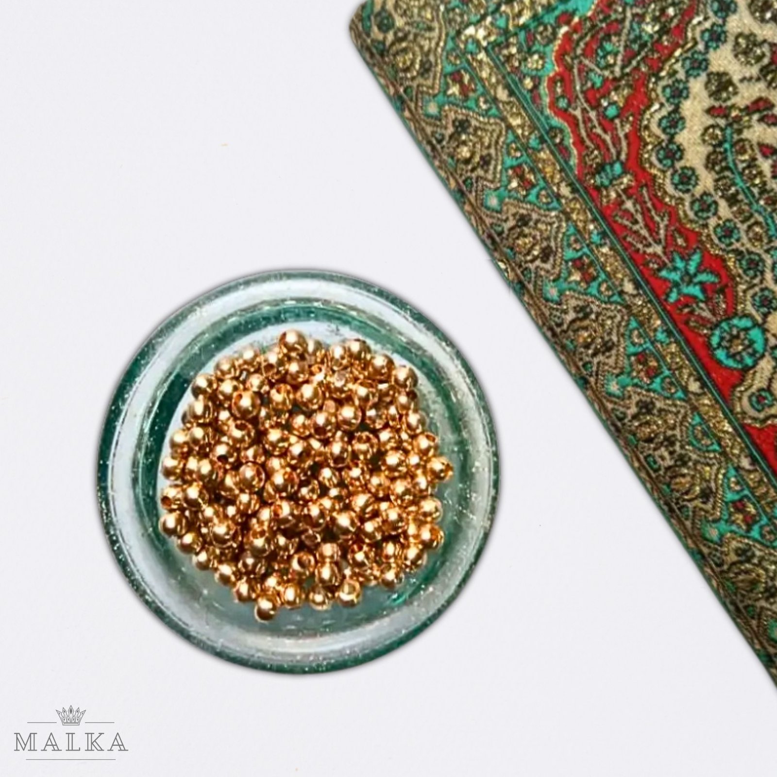3mm Brass Round Beads – 20g ≈ 125 Beads - Image 2