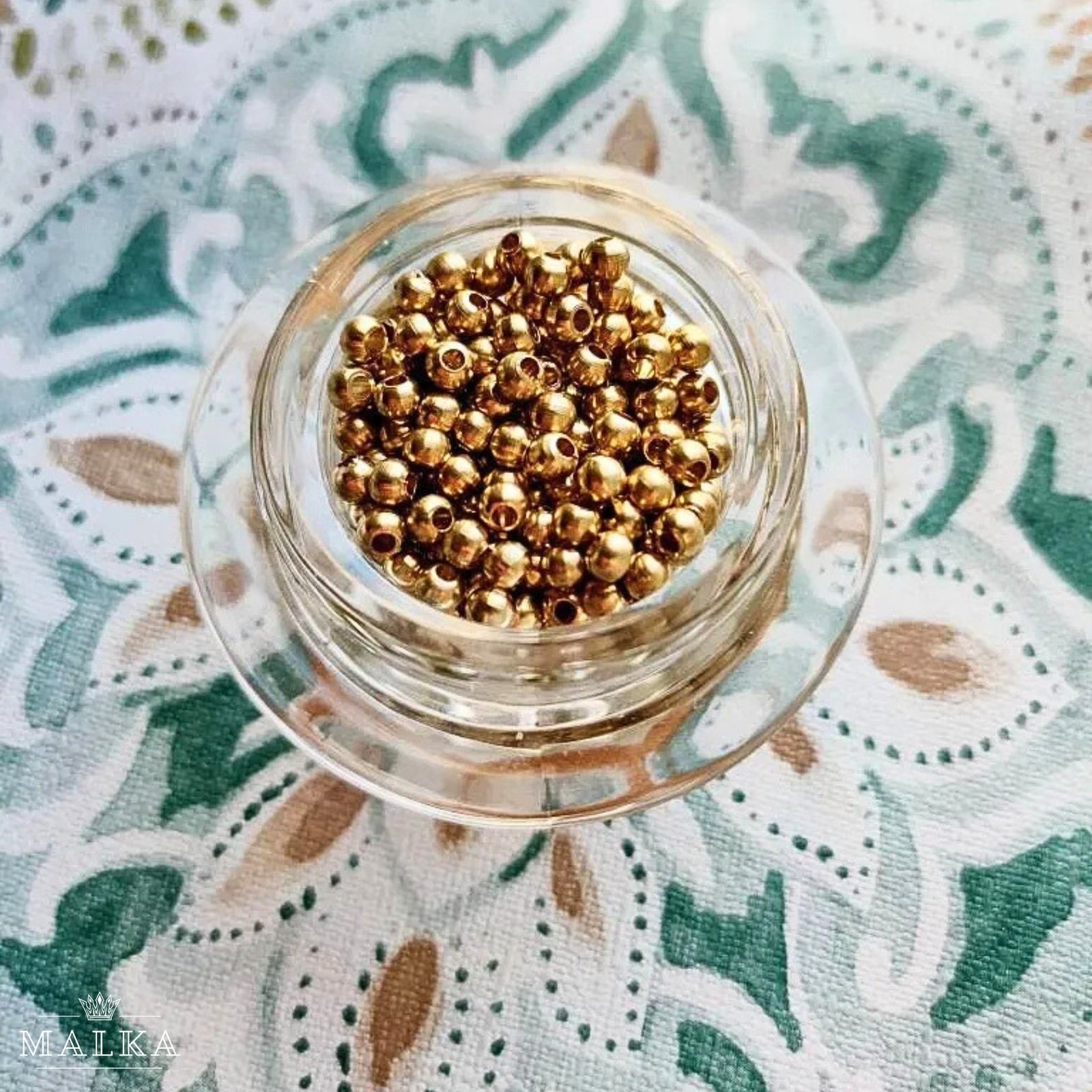 3mm Brass Round Beads – 20g ≈ 125 Beads - Image 4