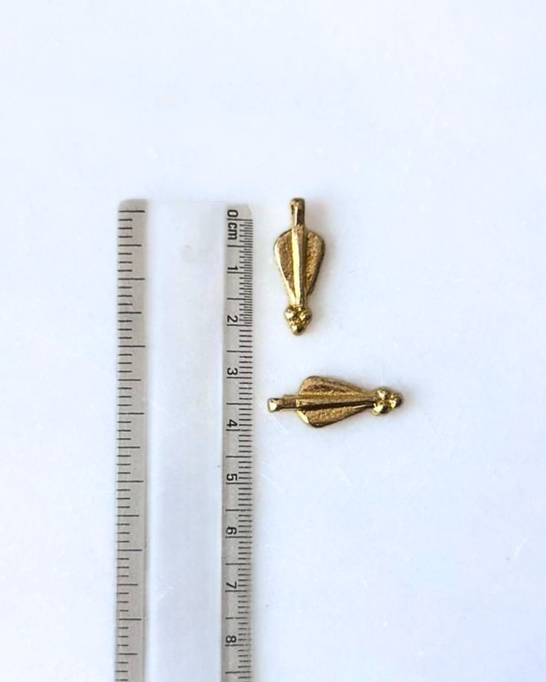 Textured Drop Brass Charms – Pack of 5 Pieces - Image 3