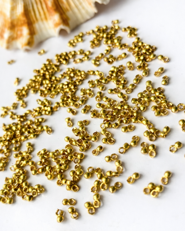 6X3MM Round Drop Brass Charms – 48 PCS