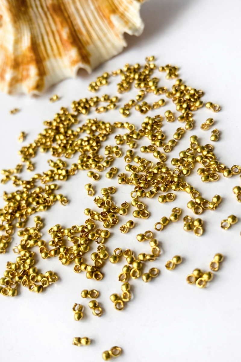 6X3MM Round Drop Brass Charms – 48 PCS