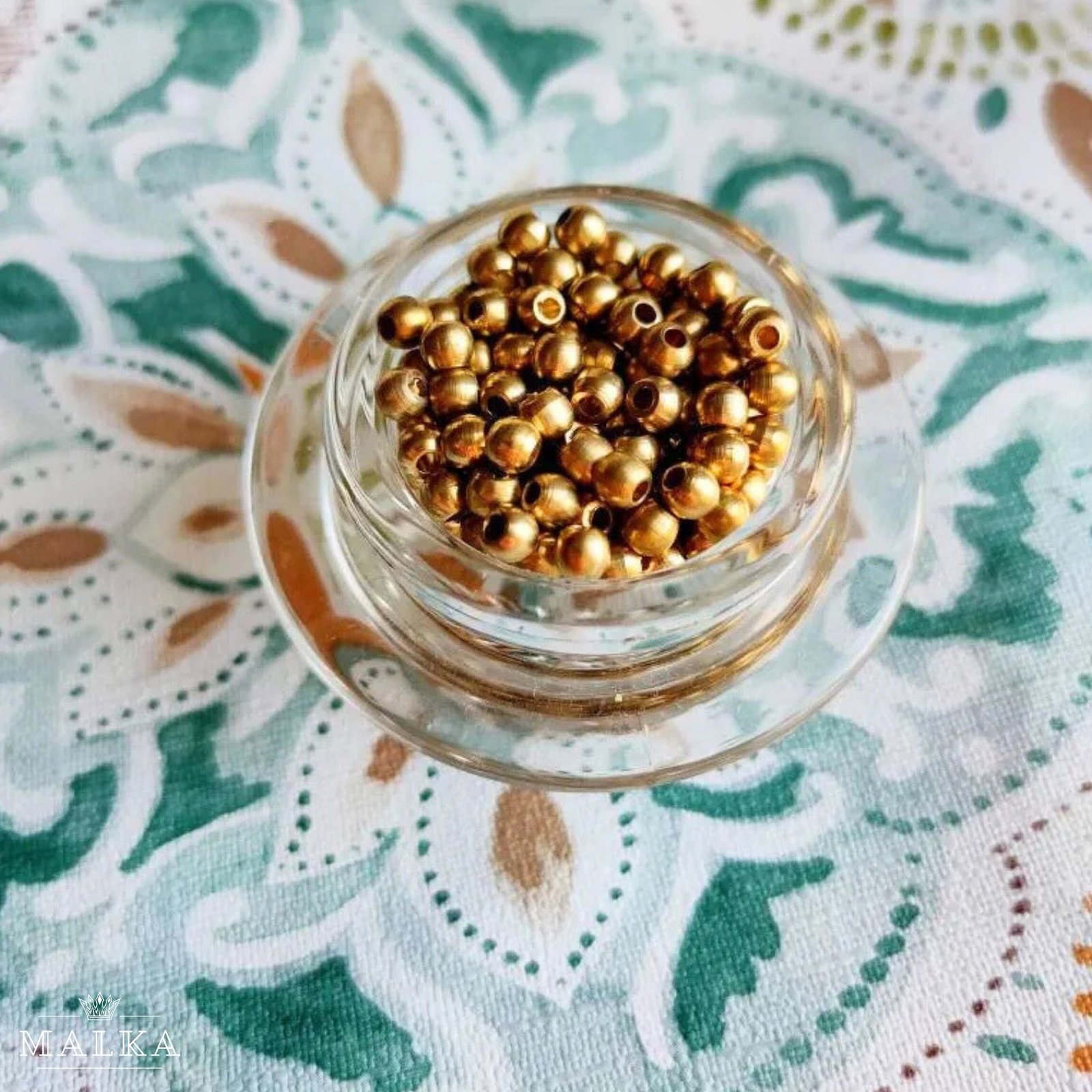 4mm Brass Round Beads – 20g ≈ 86 Beads - Image 2