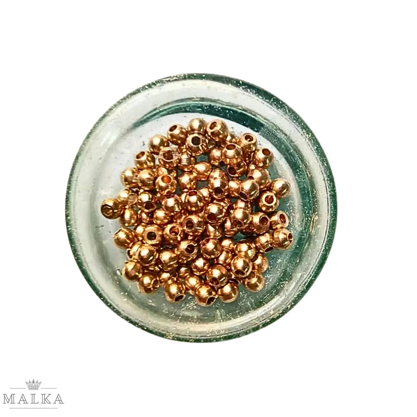 4mm Brass Round Beads – 20g ≈ 86 Beads - Image 3