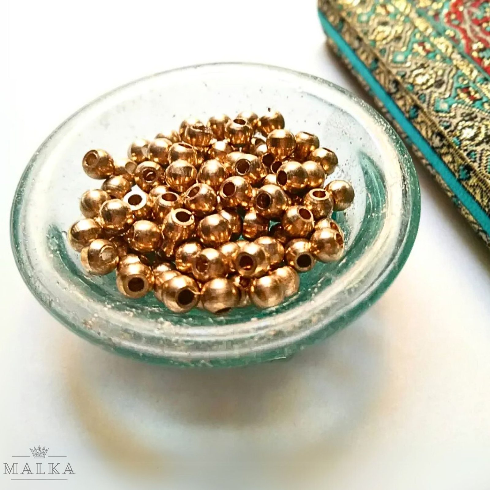 4mm Brass Round Beads – 20g ≈ 86 Beads - Image 5