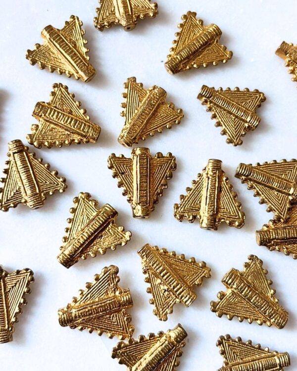 Triangle Shape Brass Charms – Pack of 3 Pieces