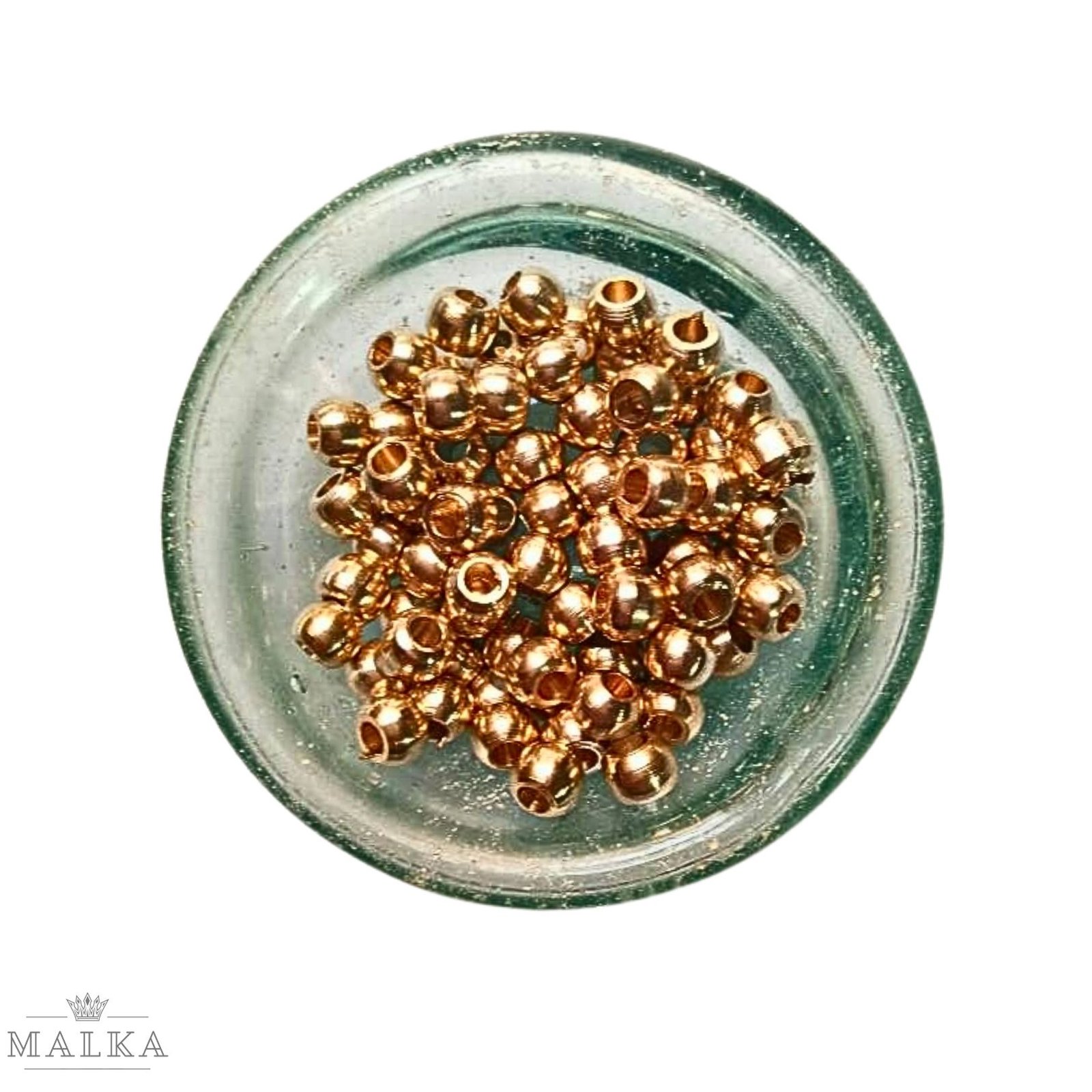 5mm Brass Round Beads – 20g ≈ 52 Beads - Image 4