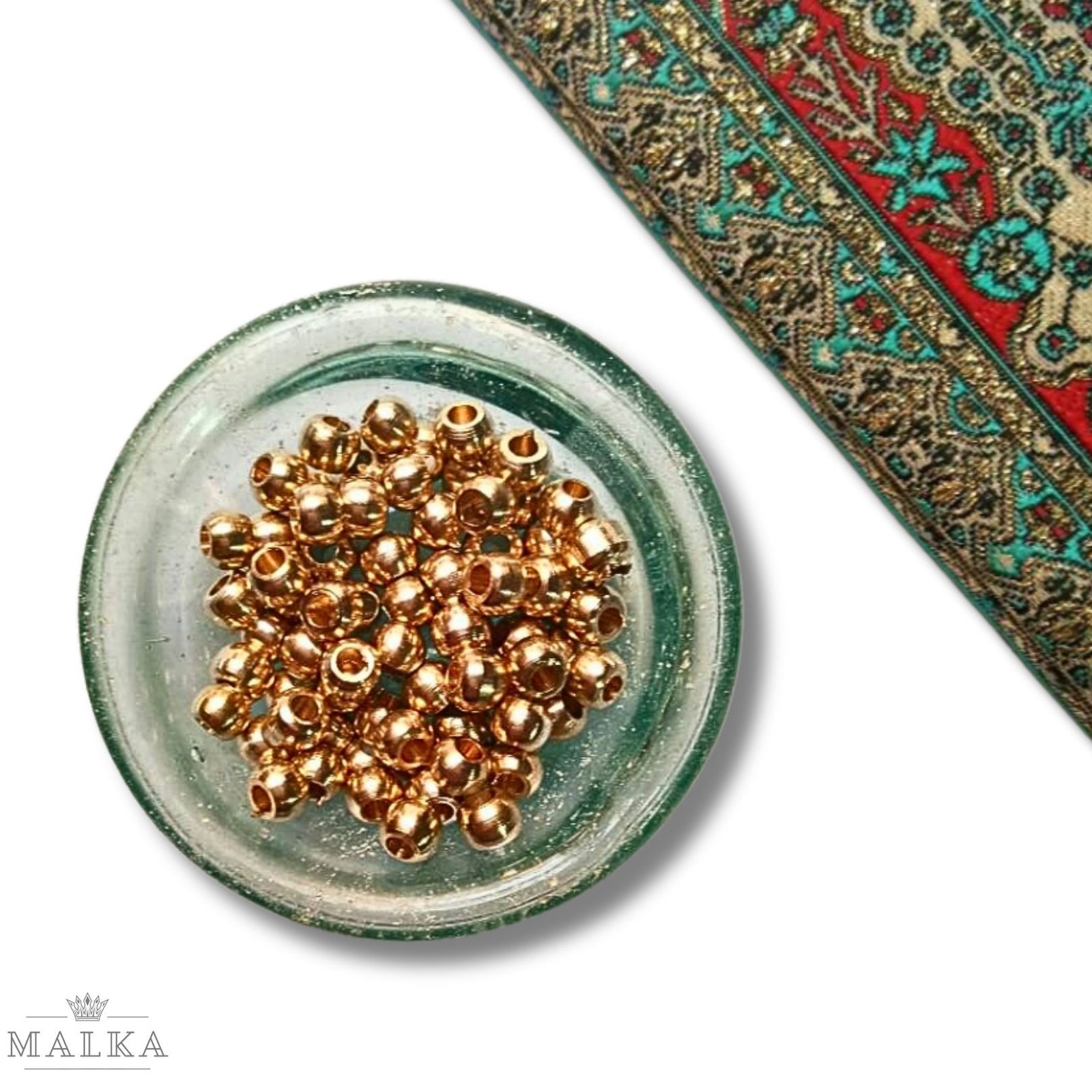 5mm Brass Round Beads – 20g ≈ 52 Beads - Image 5