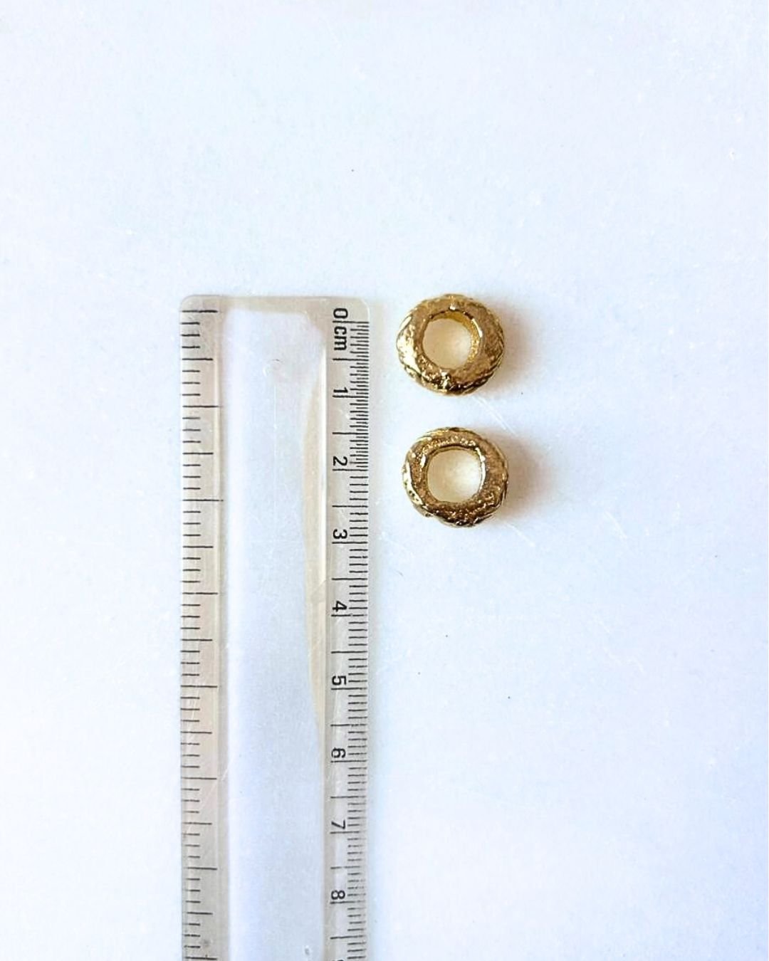 Textured Spacer Brass Charms – Pack of 5 Pieces - Image 3