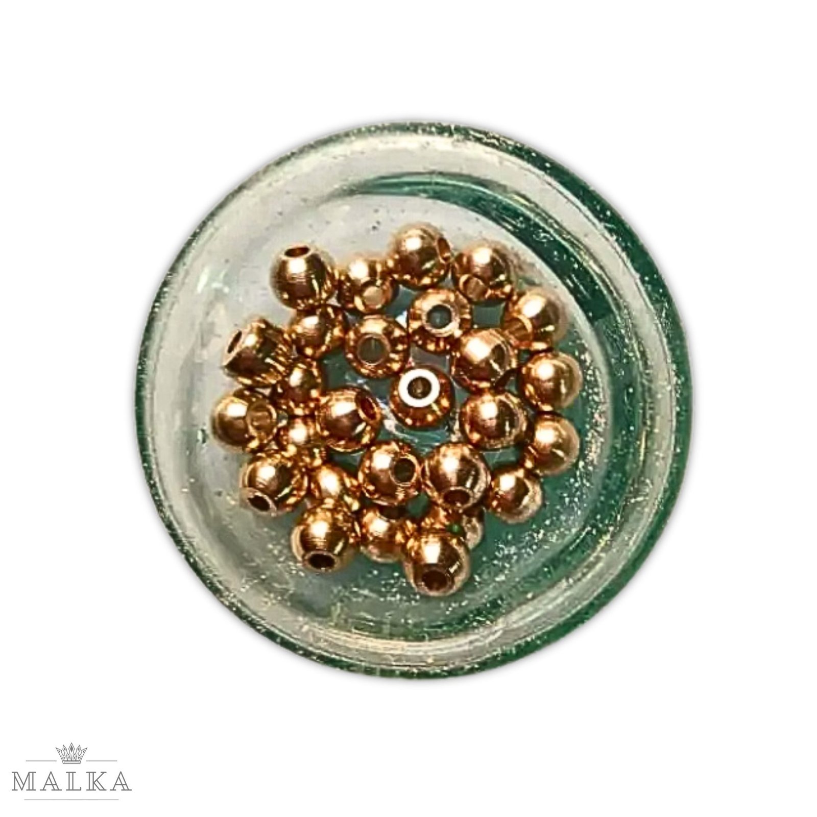6mm Brass Round Beads – 20g ≈ 23 Beads - Image 3