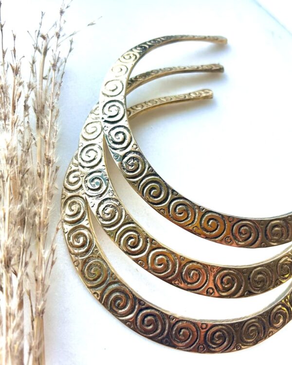 Spiral Engraved Brass Choker
