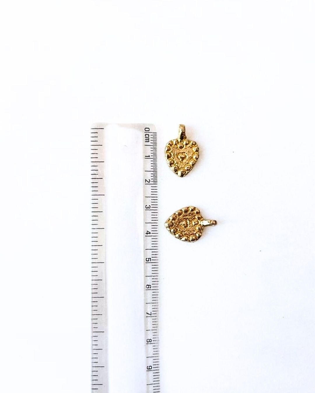 Decorative Teardrop Brass Charms – Pack of 10 Pieces - Image 3