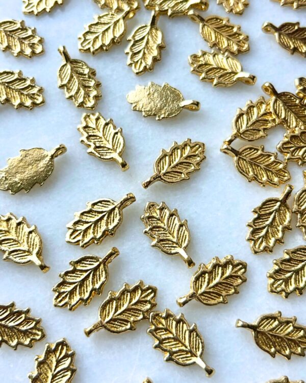 Oak Leaf Brass Charms – Pack of 5 Pieces