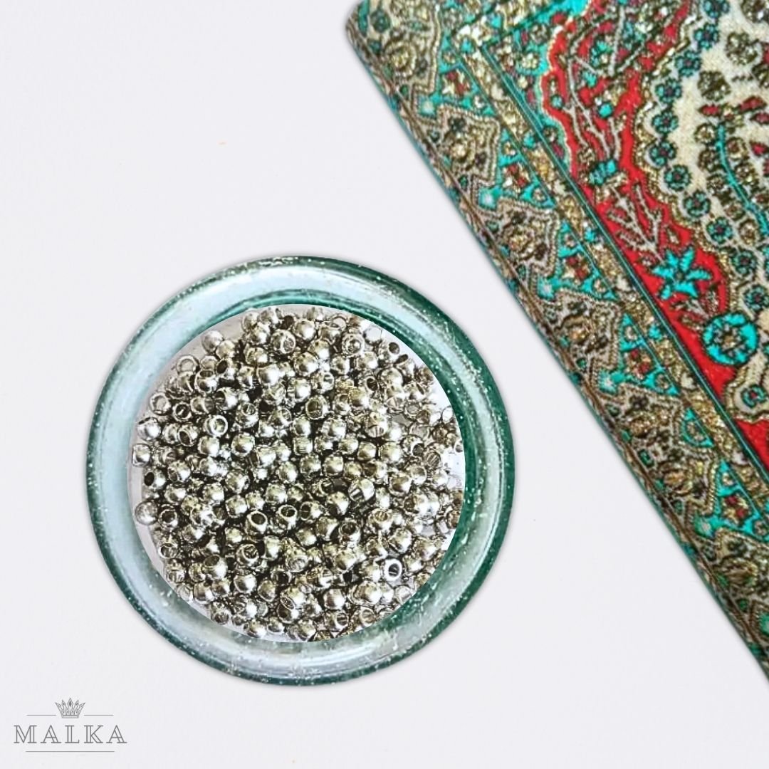 2.5mm Silver-Filled Round Beads – 20g ≈ 240 Beads
