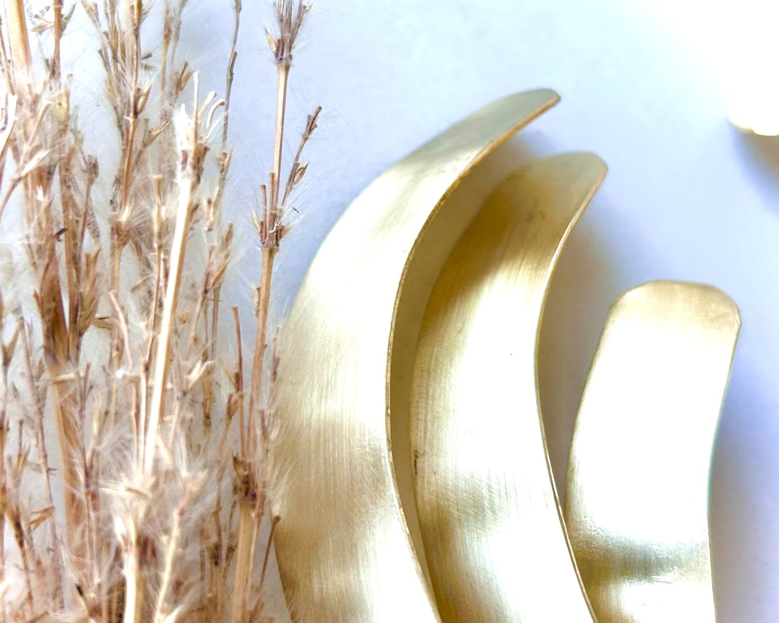 Wide Layered Brushed Brass Choker - Image 4