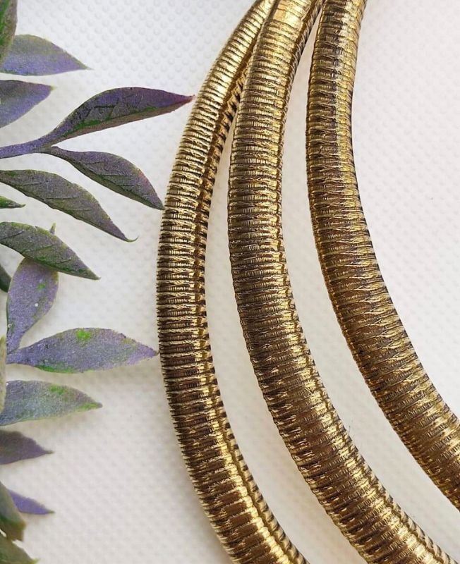 Ribbed Finish Brass Choker - Image 4