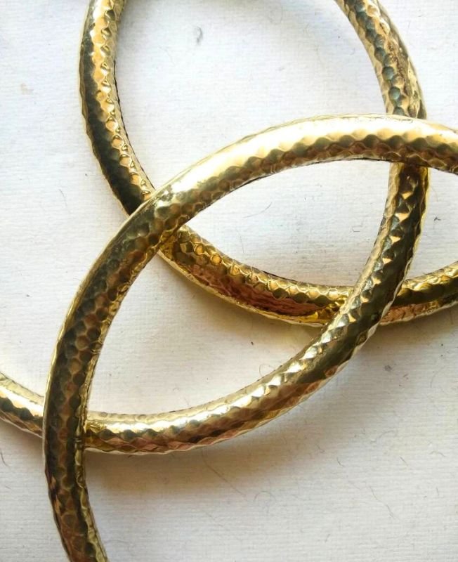 Hammered Shine Finish Brass Choker - Image 2