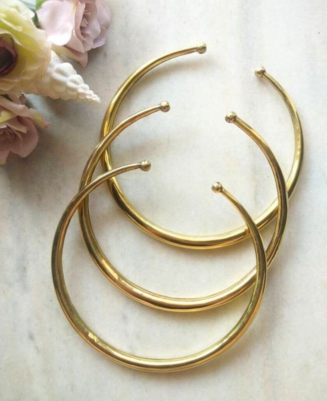 Minimalist Polished Finish Brass Choker - Image 2