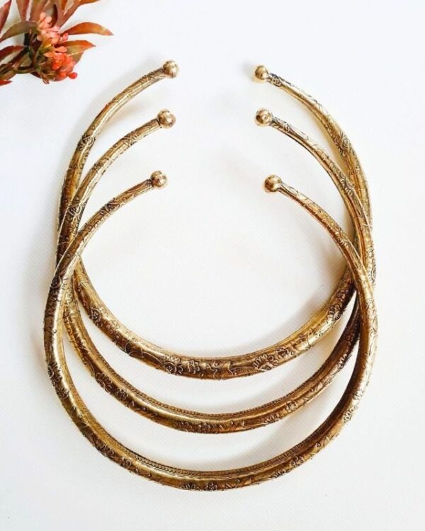 Vintage Garden Torque Brass Choker