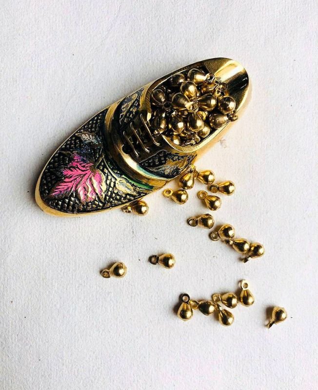 9.5mm Brass Unique Drop Charm Beads – 20g - Image 5