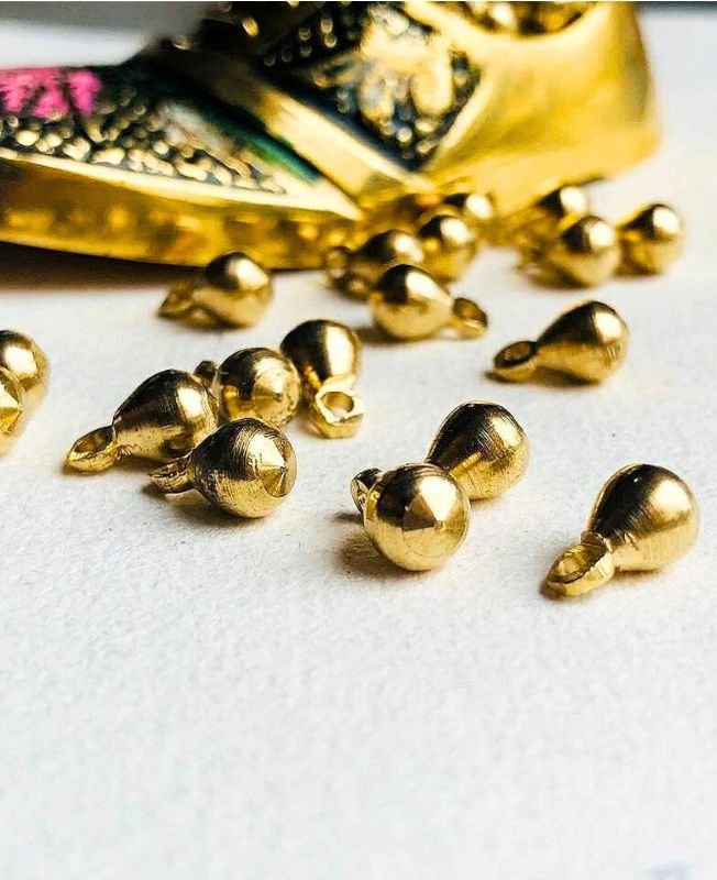 9.5mm Brass Unique Drop Charm Beads – 20g - Image 2