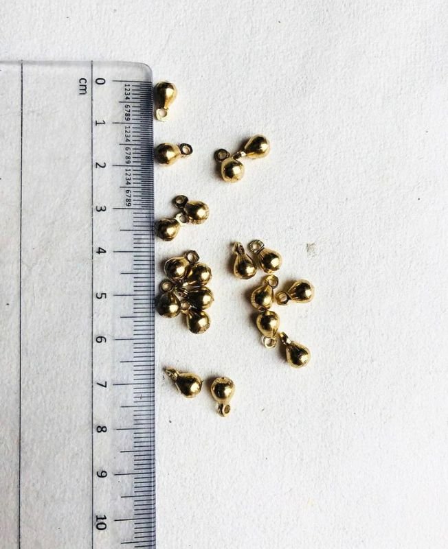 9.5mm Brass Unique Drop Charm Beads – 20g - Image 4