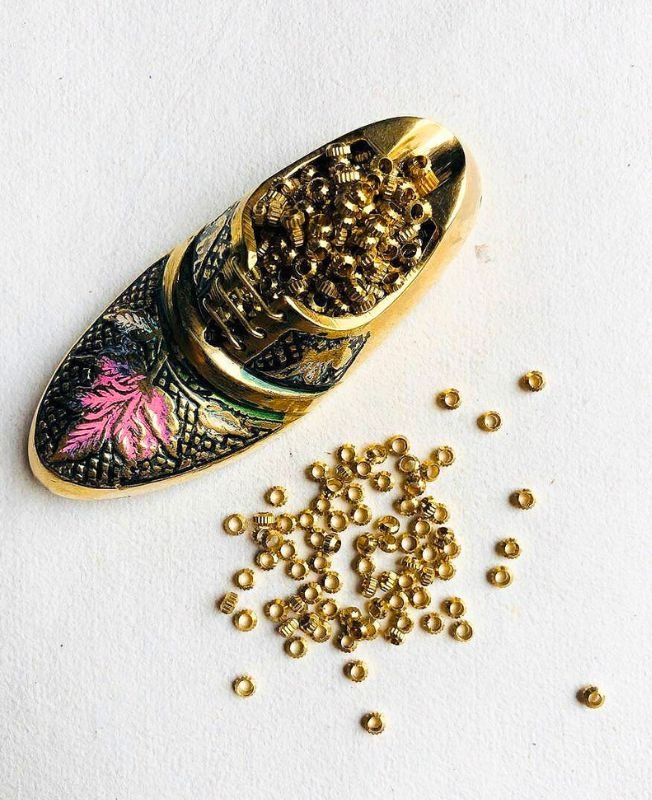 2mm Brass Donut Geometric Beads – 10g