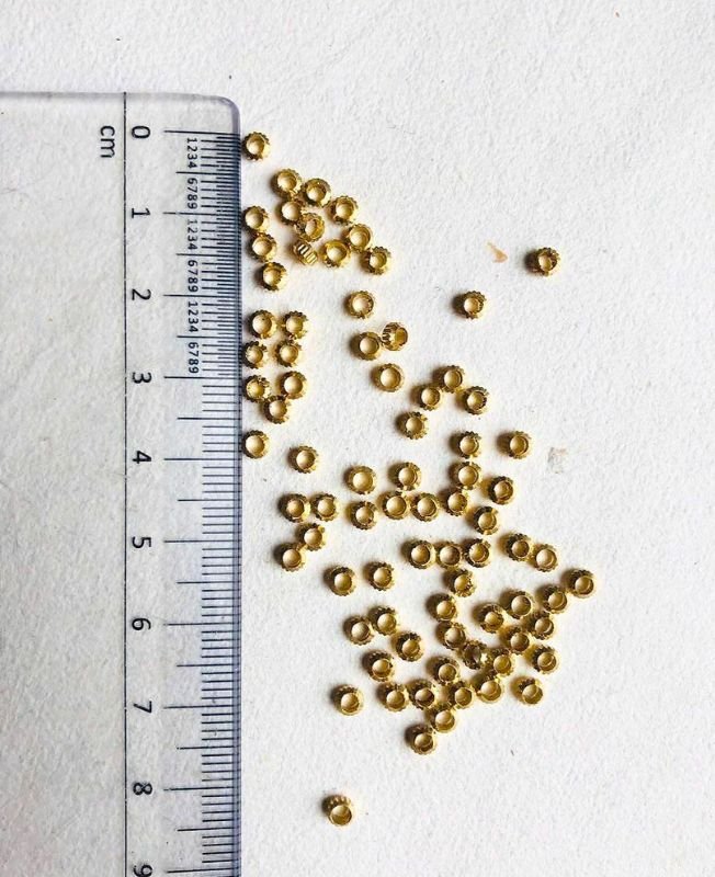 2mm Brass Donut Geometric Beads – 10g - Image 2