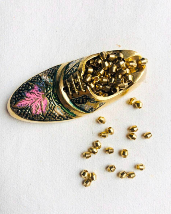 4.5mm Geometric Brass Beads – 10g