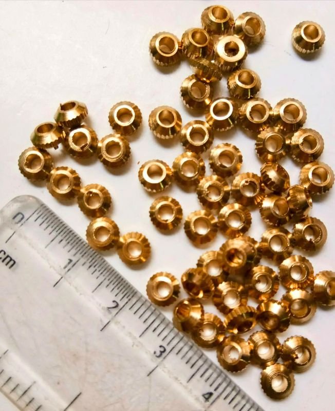 3mm Brass Donut Beads – 10g - Image 2