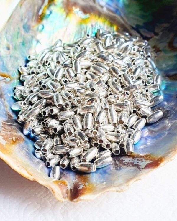 6.5mm Silver-Filled Brass Pipe Beads – 10g