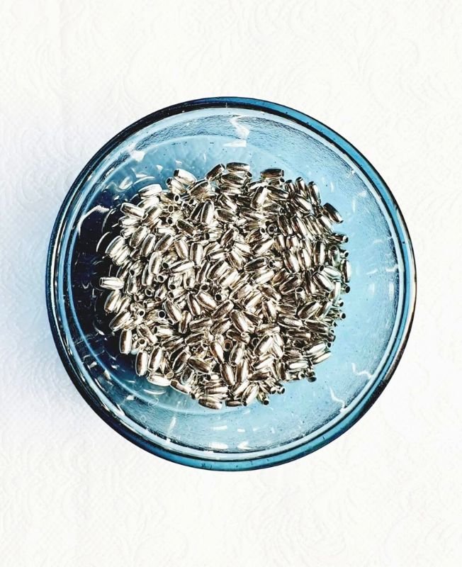 6.5mm Silver-Filled Brass Pipe Beads – 10g - Image 3