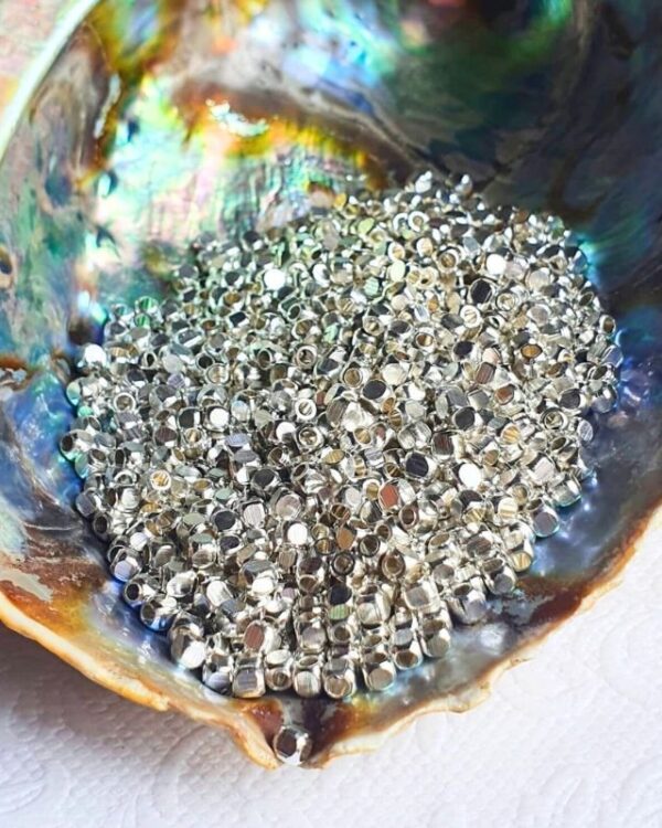 3mm Silver-Filled Brass Geometric Beads – 10g