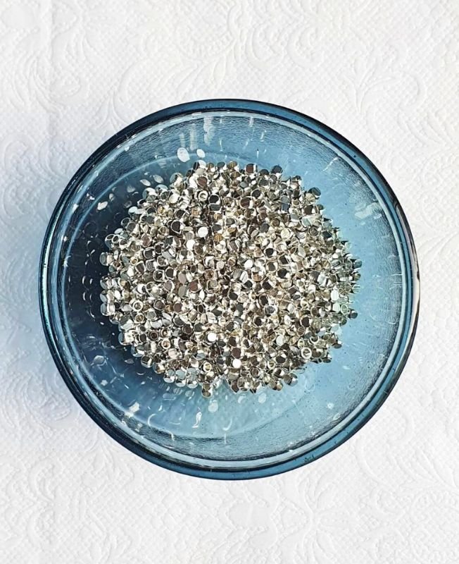3mm Silver-Filled Brass Geometric Beads – 10g - Image 3