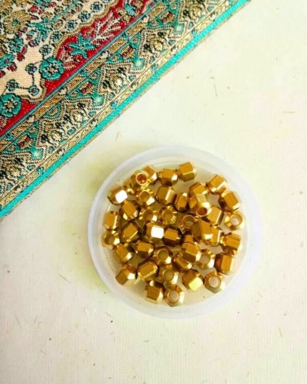 6mm Brass Geometric Beads – 10g